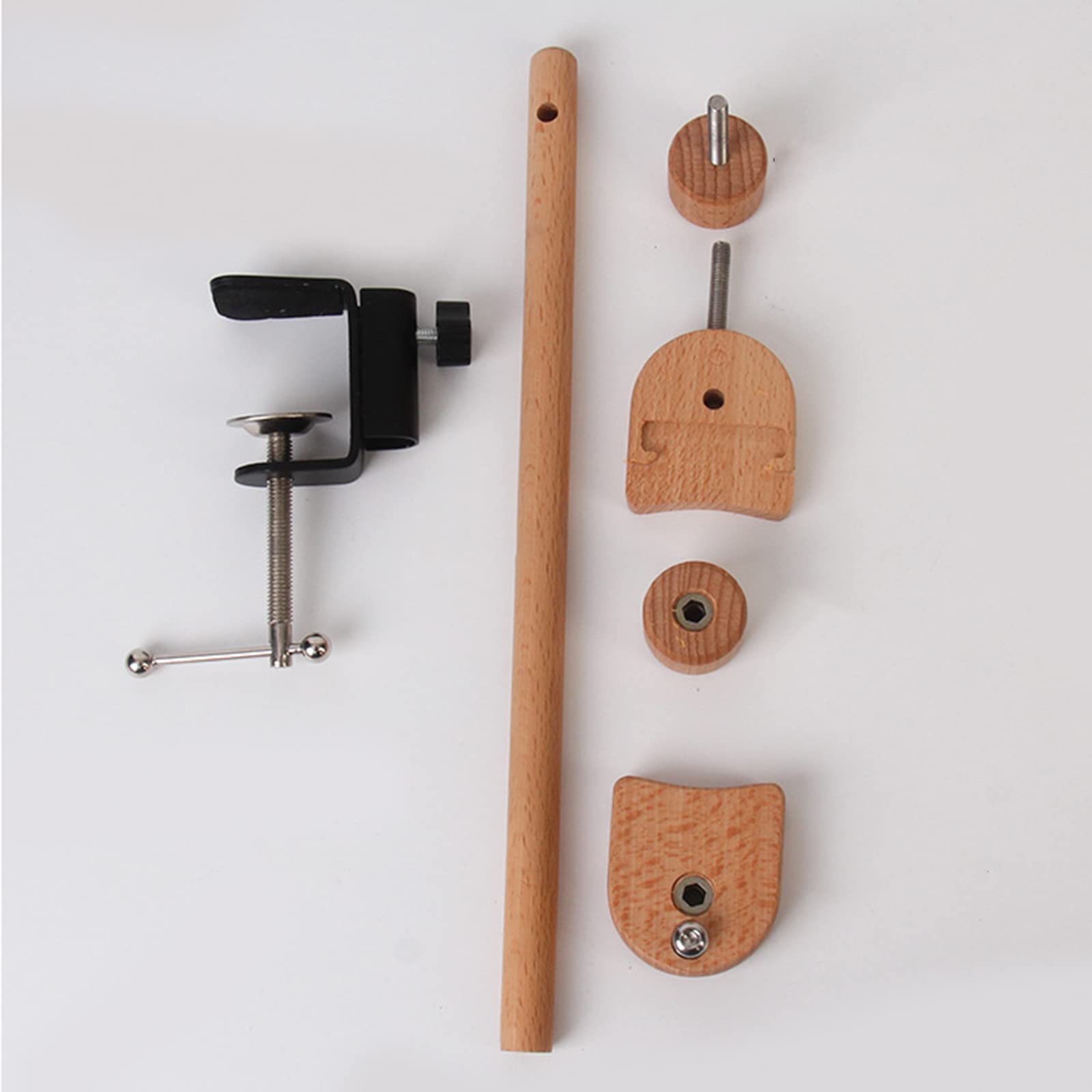 Generisch Dieser verstellbare Stickrahmen aus Holz mit drehbarem Kreuzstichhalter und Tischklemme ermöglicht freihändiges Sticken.