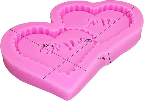 Miniatura 2 de Molde de silicona de grado alimenticio para chocolate, jabón, caramelo, pastel, día de San Valentín, fondant, molde de silicona en forma de corazón,