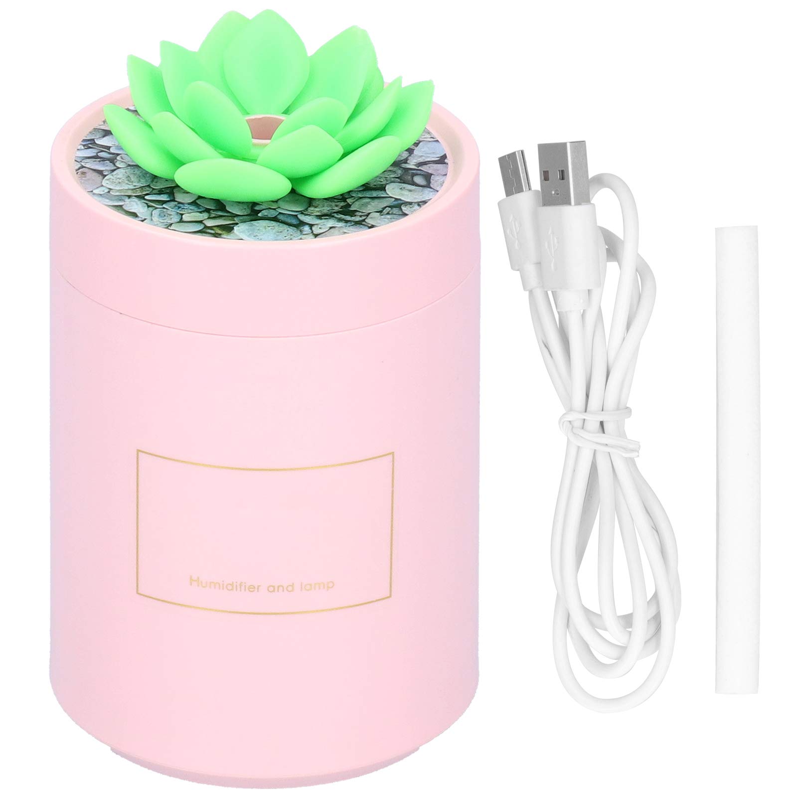 Mini Humidifier USB Humidifiers For Bedroom Cat Humidifier Mute Cactus for Home Bedroom Car Dormitory Pink