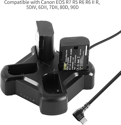 Miniatura 8 de ZITAY Batería LP-E6NH compatible con Canon 5D4 80D R7 R62 R5 bmpcc4K Canon EOS R R5 R6 EOS R6 II EOS R7 EOS 90D 60D 70D R5C Ra R5 6 7
