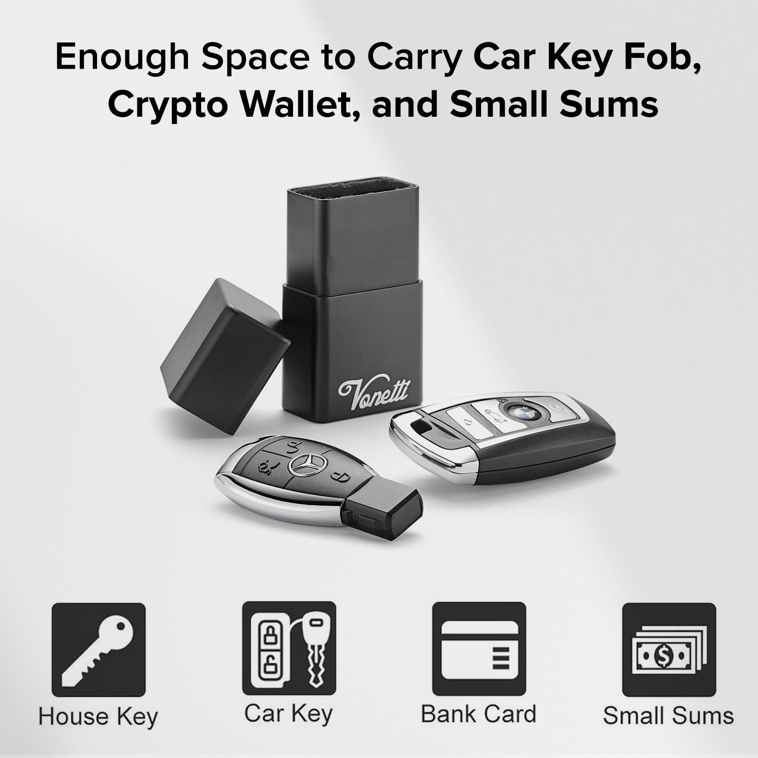VONETTI Originale Faraday Box for Car Keys- Anti-Theft Car Key Signal Blocking Pouch, RFID Keyless Entry Key Fob Protector & Blocker Blocking Cages- Car Accessories Gift for Men and Women - Image 4