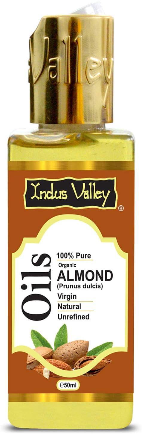 โ 100% Natural Halal Certified Almond Carrier Oils Glowing Skin Hair Treatment, 50 ML