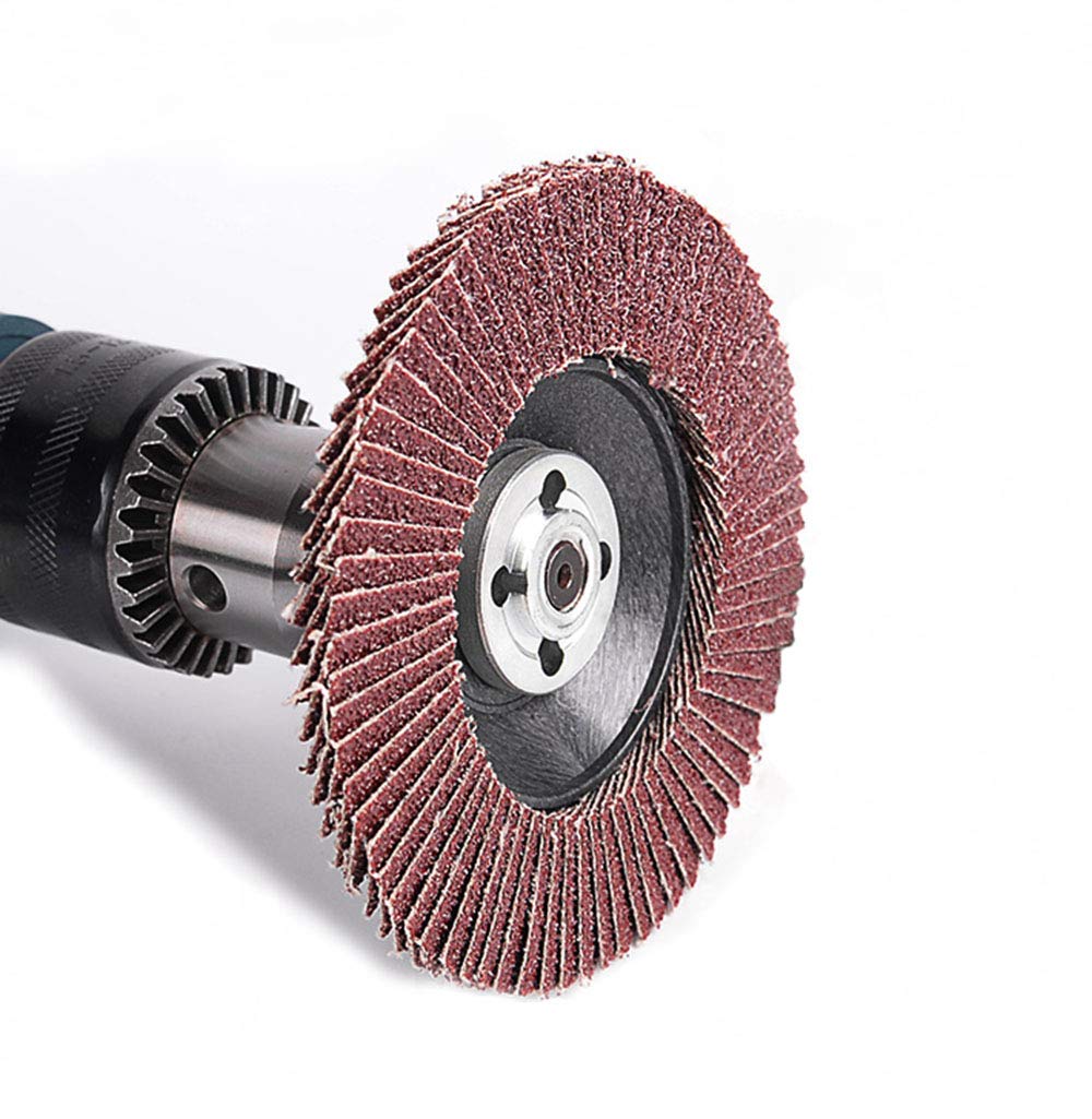 12 Packs 80 grit High Density Aluminum Oxide Flap Disc Abrasive Grinding Whee, 4" Sandpaper Wheel, for Polishing Metal, Stainless Steel and Wood