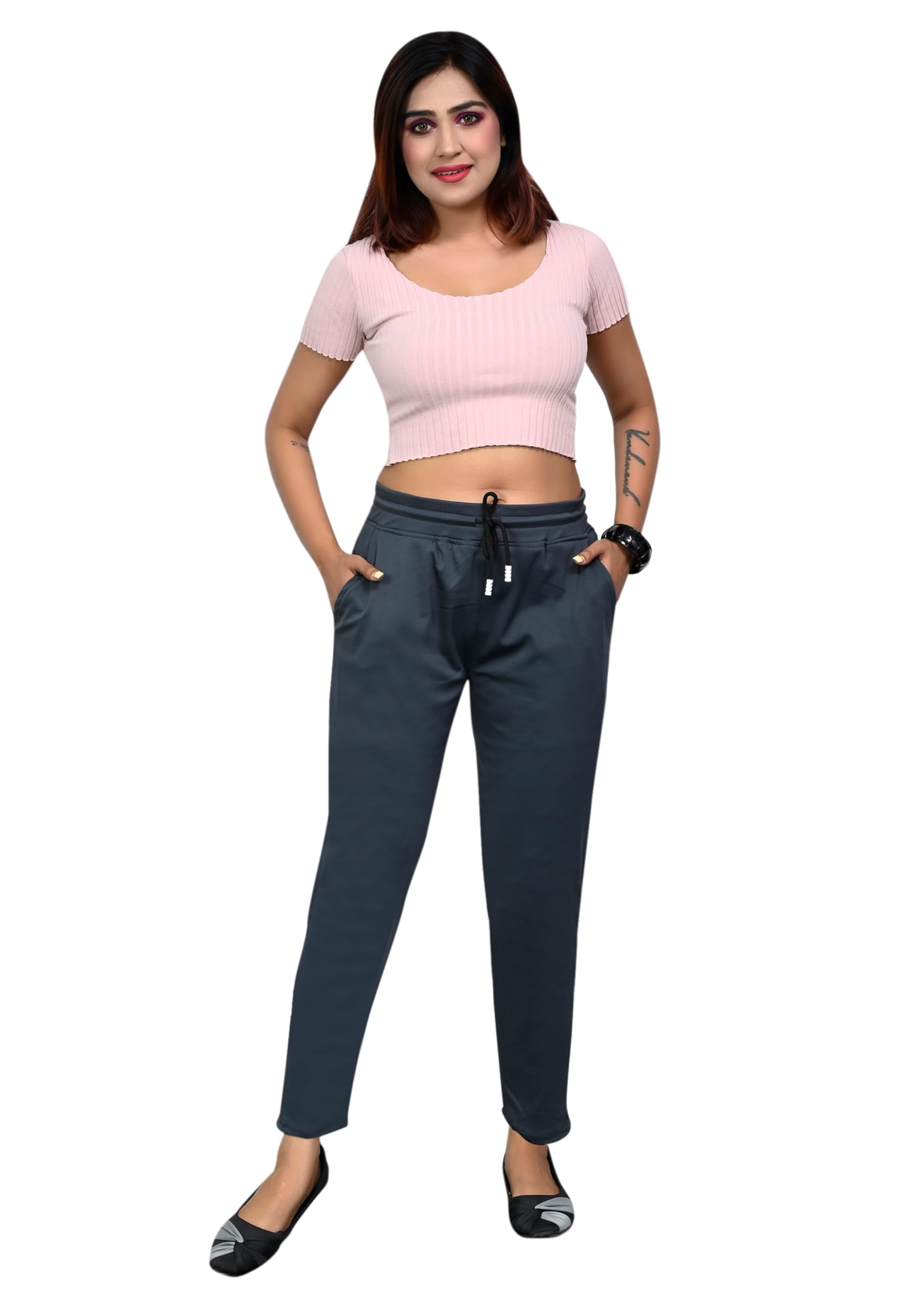 GenericSSK Knight Wear | Women's Cotton Knot Trouser | Stylish and Comfortable |Flared Trendy Pants for Casual Fashion