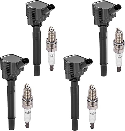 Vista 18 de BDFHYK Paquete de bobinas de encendido UF535 y bujías de iridio 95983 compatibles con Mercedes-Benz C230 C280 CLK350 E350 ML350 SLK280 Dodge