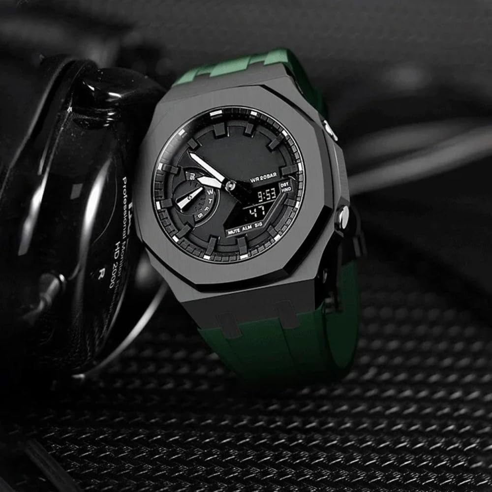 Gen 4 Edelstahl-Gehäuse, Gummiarmband, passend für Casio G-shock GBM-2100 Series Watch, für GBM-2100 1A/2100 1a2/2100b-7a Mod Kit, Metalllünette für Casio Zubehör