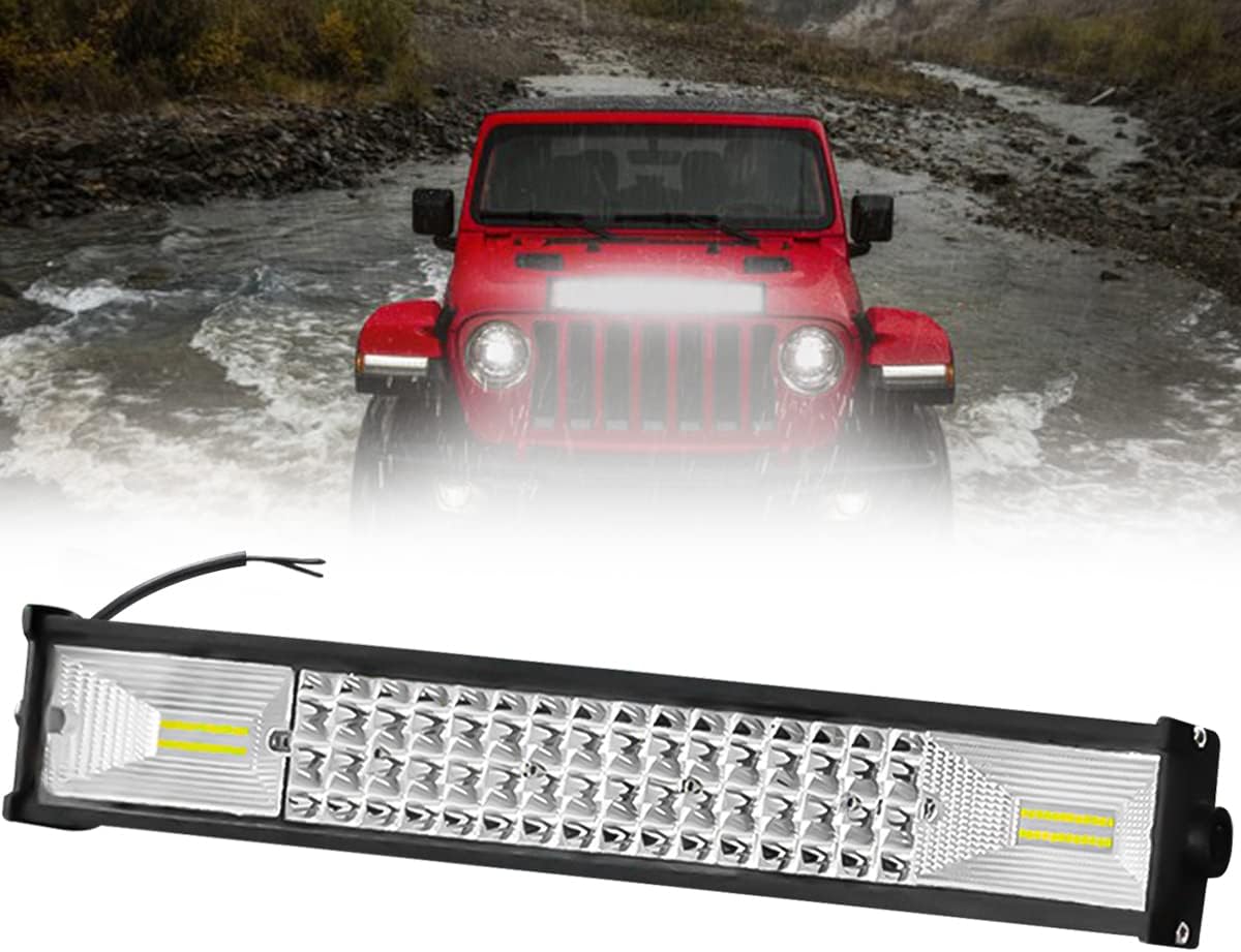 FABTEC Car LED Focus High Power LED Bar Light Spot + Flood Beam CREE LED Fog Light Beam Light Off-Roading for All Cars Bar light [96 LED 21 INCH]