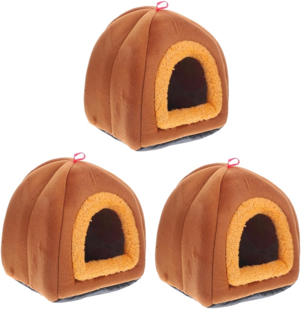 3pcs Warm Sleep Bed Cozy House for Small Pets for Hamsters Guinea Pigs and Squirrels Soft Comfortable Resting Portable Pet Bedding
