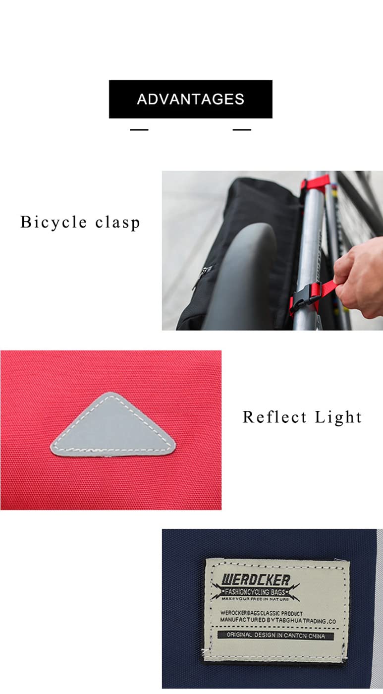 Borsa messenger classica, resistente, impermeabile, piccola borsa messenger per computer portatile, per uomo e donna, borsa a tracolla per bici con messaggio