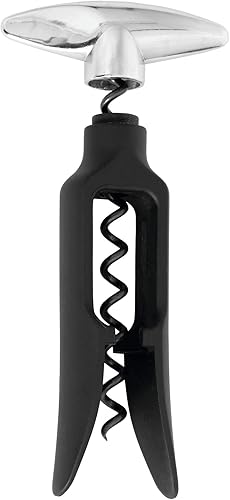 True Twister Accesorio de barra de llave de giro fácil de sacacorchos para abridor de botellas de vino 6 pulgadas negro