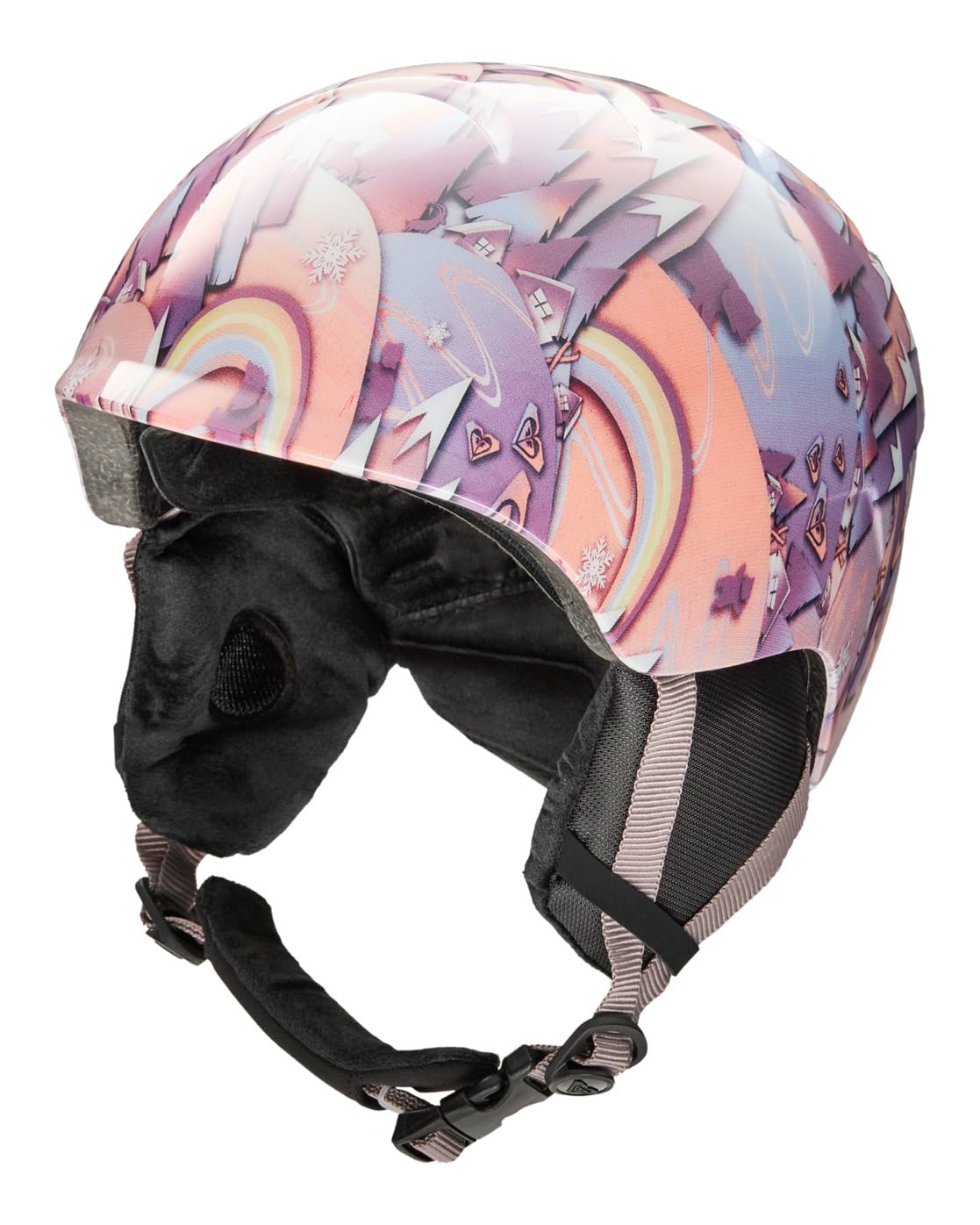 Roxy Slush Girl Sport Helmet Fille, Coral Chic Papercut, L/XL