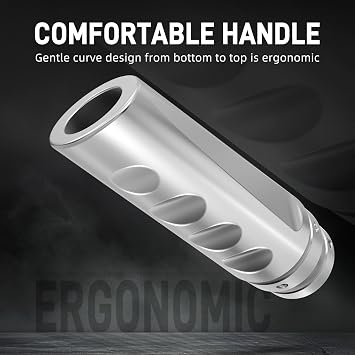 Bevinsee Car Handbrake Handle Cover Compatible with BMW E36 E46 E39 M3 M5 X5 X6 E60 E61 320i 323i 325i 328i 330i 335i, Aluminium Car Interior Parking Hand Brake Handle Lever Cap