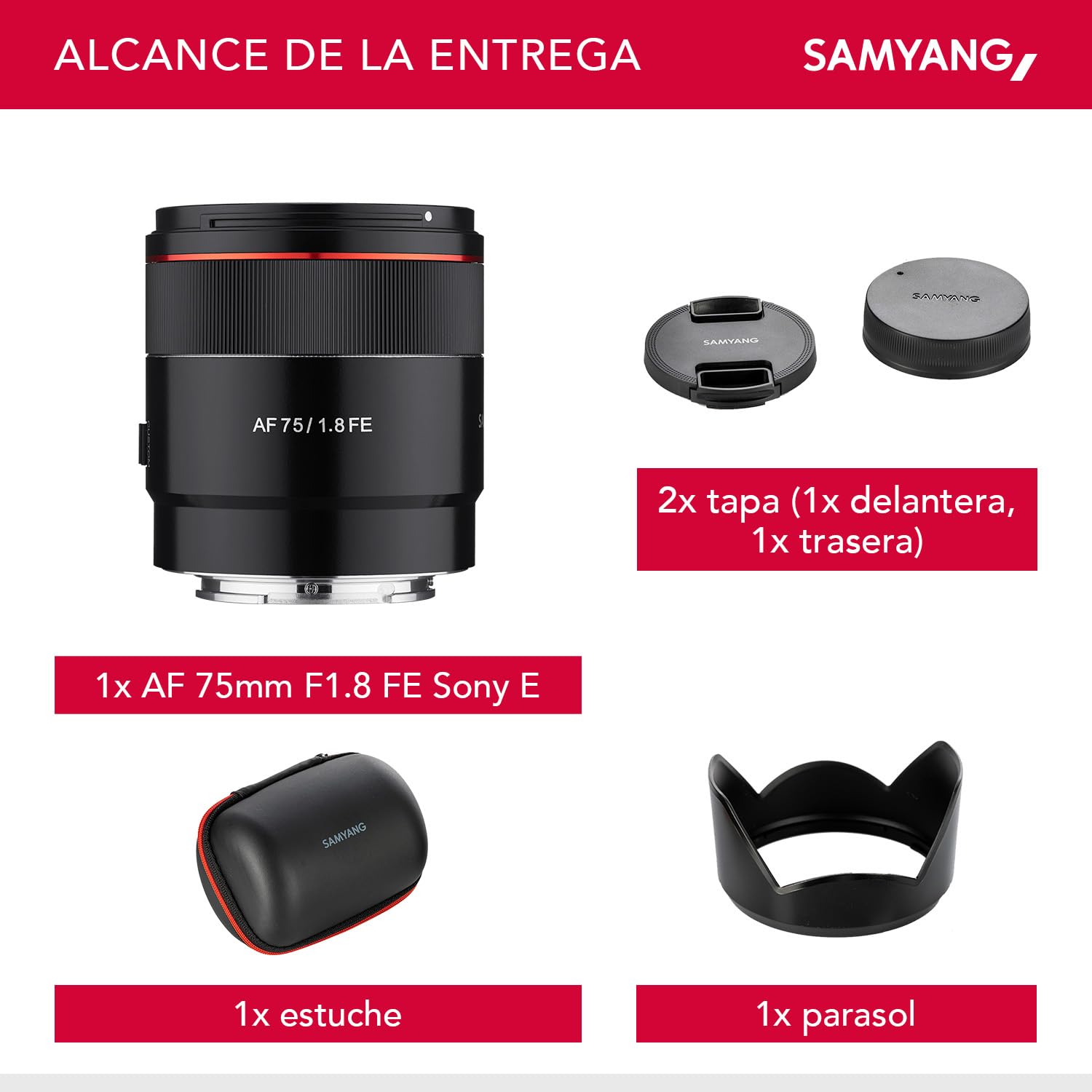 Objetivo Samyang AF 75mm. 1.8 Sony E, full frame : Amazon.es