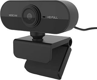 GAILANG 1080P Ultra HD Webcam with Microphone for Desktop and Laptop, USB Webcam Plug and Play, Auto Light Correction and Fixed Focus, for Gaming, Conference, Online Classes (Black)