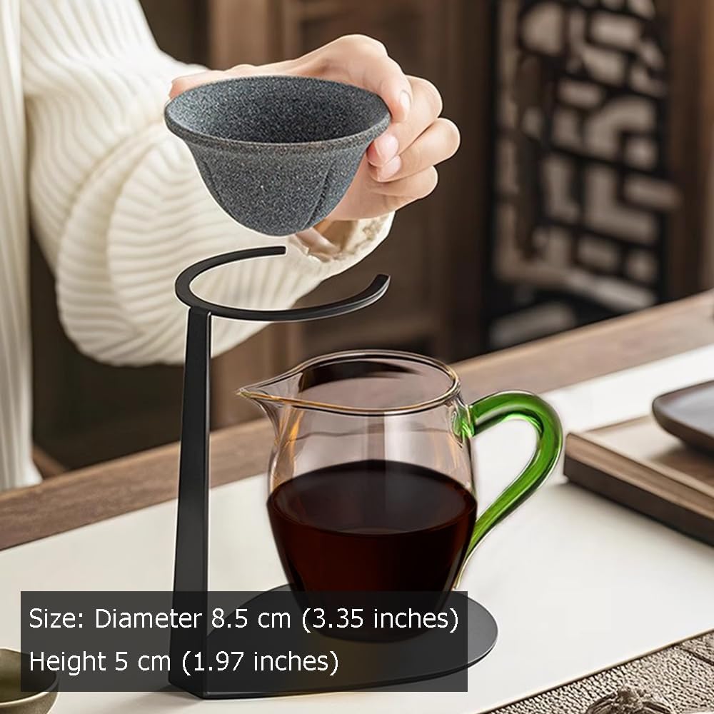 Ouliget Ceramic Stone Coffee Filter,Japanese Non-porous Coffee Dripper,Reusable Loose Tea Precision Strainer for Home Office Tea Coffee Making