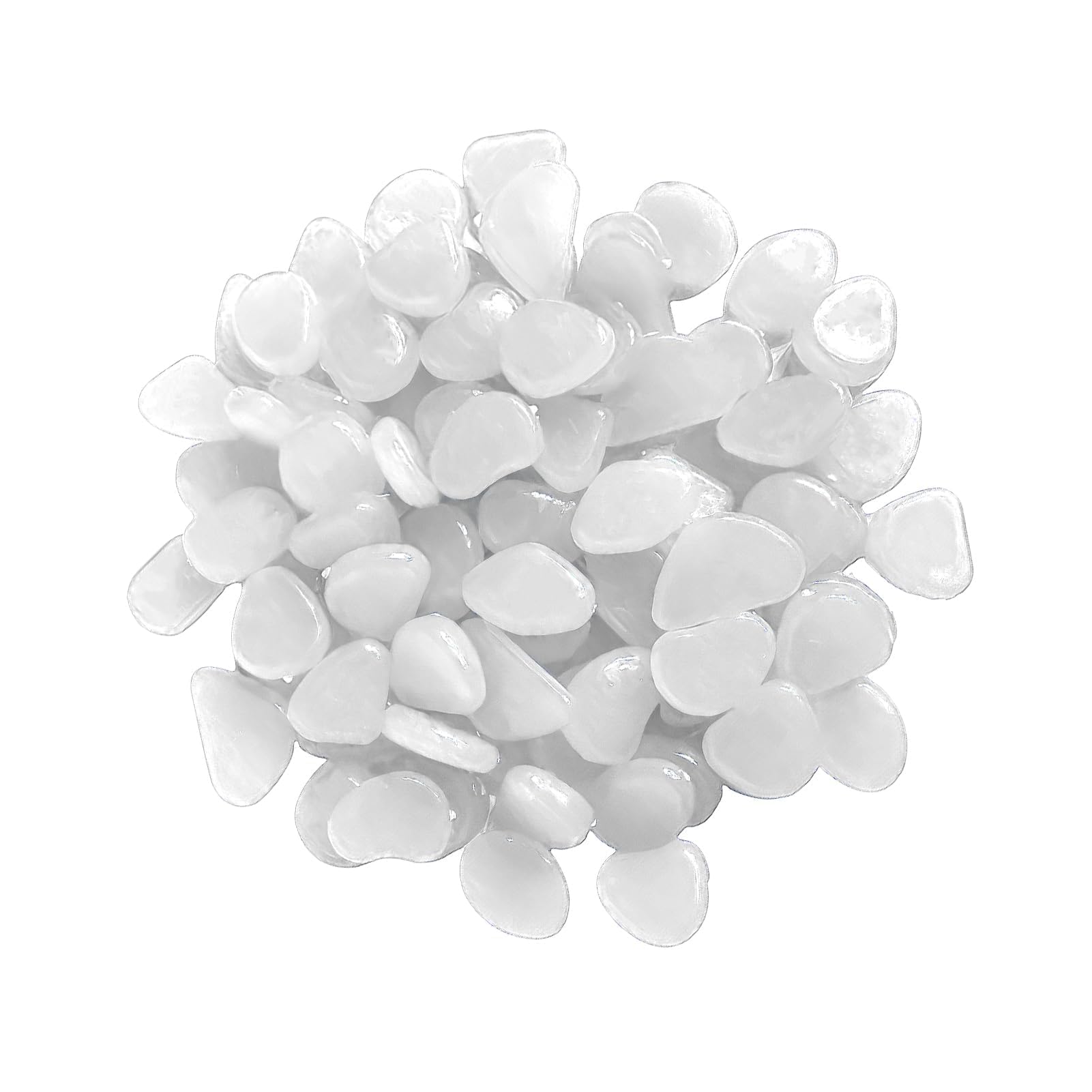 Pietre Luminose da Giardino 300 Pezzi, Sassi da Giardino, Decorative Sassi Luminosi, Brillanti Ciottoli, Pietre Luminosi per Acquario Prati Terrazza, Sassi Decorativi per Vasi, Pietra Luminosa Bianco
