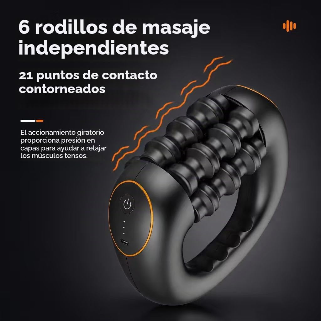 Marvixor Scult Roller, Masajeador Anticelulítico Rodillo Eléctrico – Rodillo de Masaje Eléctrico con Mango, 3 Niveles de Intensidad, Masaje Profundo Piernas y Cuerpo (Sin base)