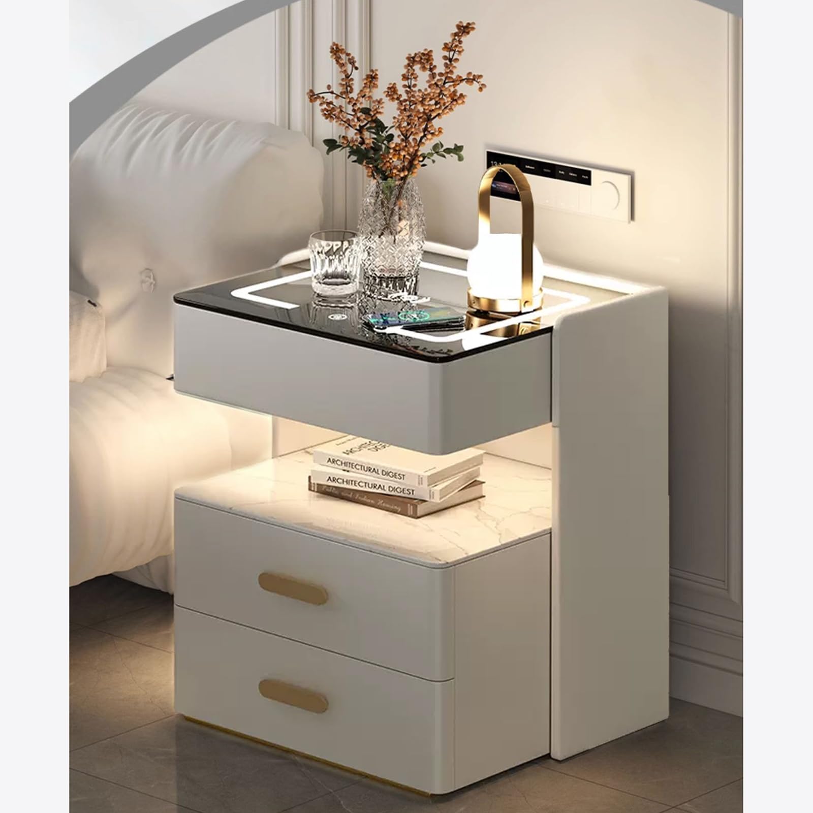 Amazon｜充電ステーションと人体センサーライト付きスマートベッド  