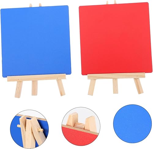 Miniatura 6 de TEHAUX Pizarrones de color para niños, 2 piezas, pizarra, adornos de oficina, letrero de pizarra de tiza para alimentos, letreros de mesa con