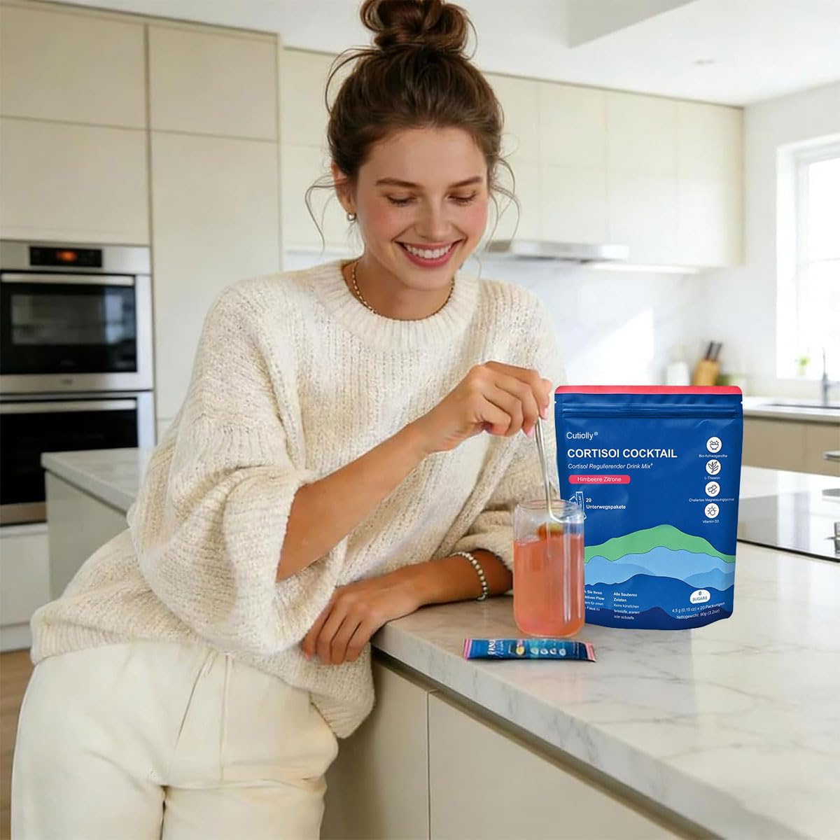 Jello Cortisol Cocktail 40 Stück Pulver zum Abnehmen Entspannt Bleiben