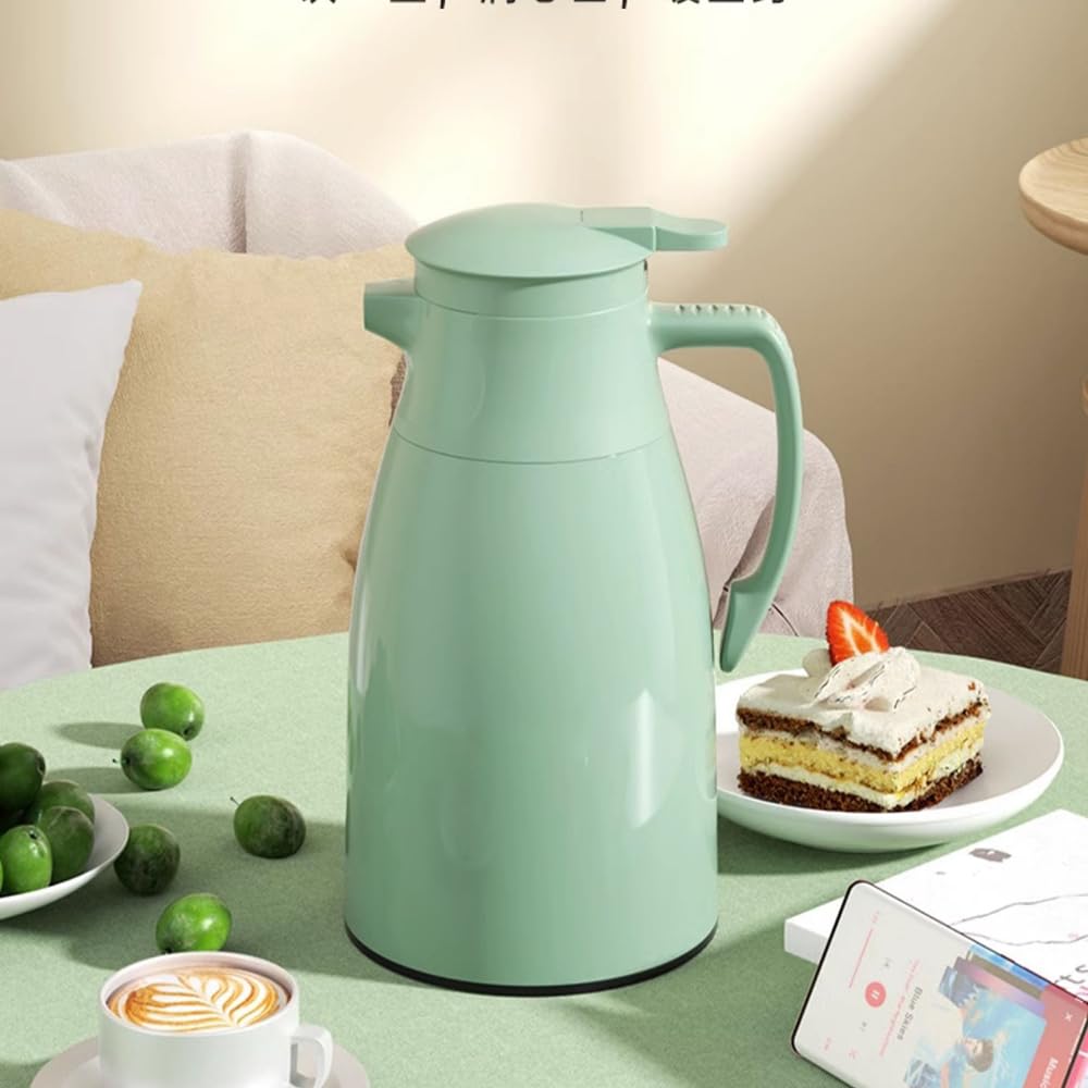 Caraffa termica sottovuoto, a doppia parete, con coperchio, mantiene il calore per 24 ore, per caffè, tè, acqua