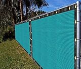 Ifenceview 3'x12' Turquoise Green Shade Cloth Fabric Fence Privacy Screen Panels Mesh Net for Construction Site Yard Driveway Garden Pergolas Gazebos Railing Canopy Awning 180 GSM UV Protection
