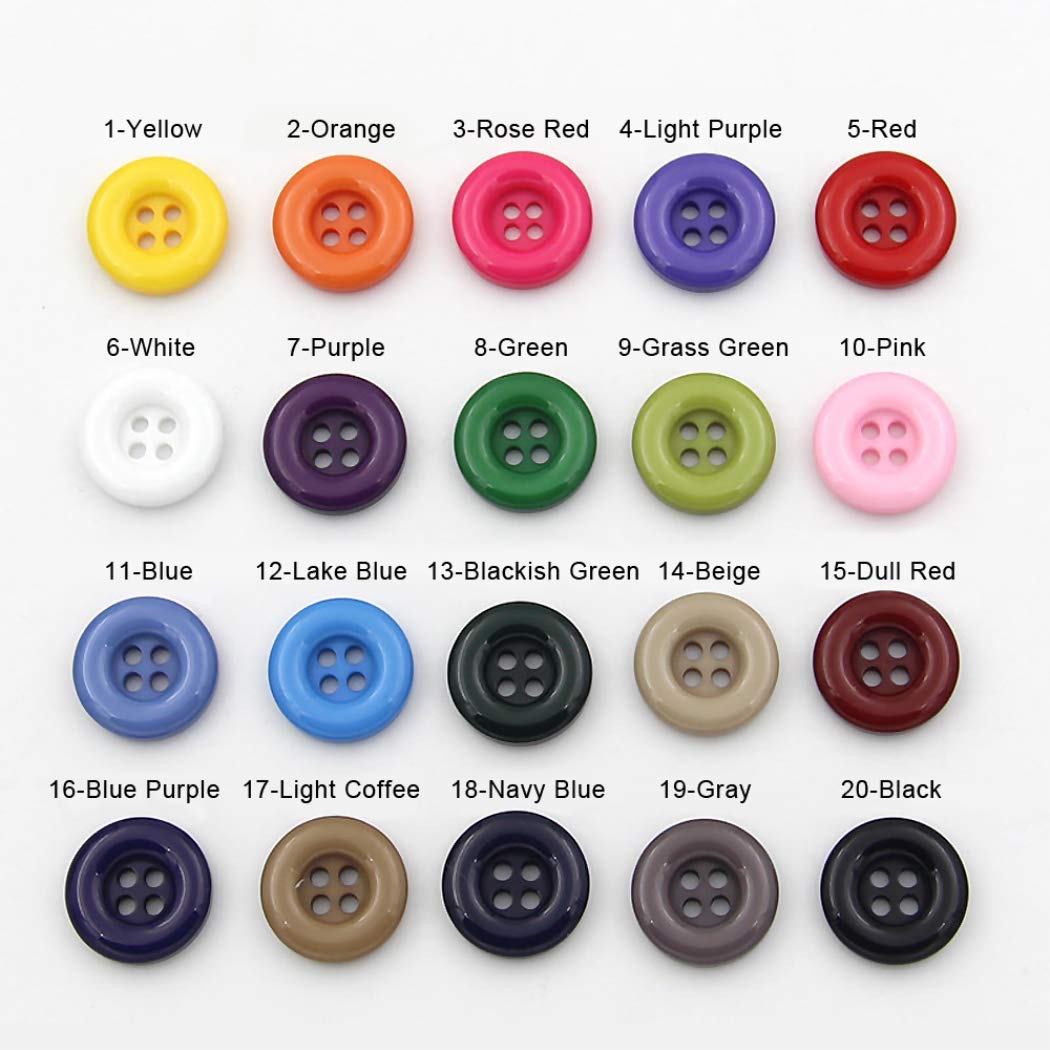 Pak Knopen voor Mannen en Vrouwen Mat Zwart Windjack Hars Knoppen Rond, Kleur 7, 27mm 10st