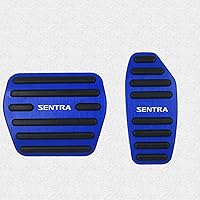 Vista 10 de Cubiertas de pedal de acelerador de gas de aleación de aluminio, accesorios interiores antideslizantes sin perforación, pedal de freno Pastillas