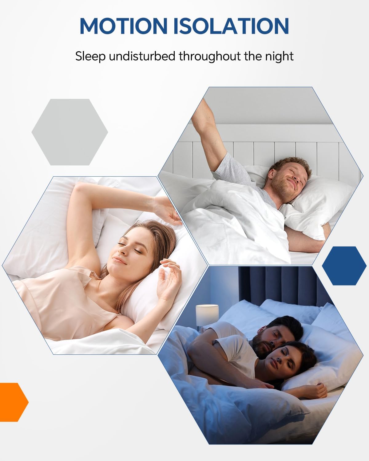 BEDELITE King Mattress Topper Dual Layer 4 Inch Memory Foam Mattress Topper, 2 Inch Pilow Top Mattress Pad and 2 Inch Premium Gel Foam Mattress, with Stretchable Pockets Up to 6"-24" - Image 8