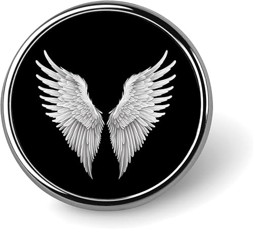 Angel Wings Round Badge Personalized Button Brooch Lapel Pins Fashion Clothing Bag Hat Accessories for Women Men