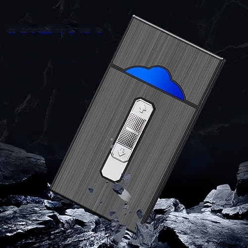 Miniatura 4 de Caja de humedad resistente al viento encendedor USB recargable sin llama 20 capacidades resistente al viento a la humedad encendedor portátil