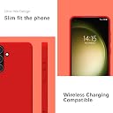 YATWIN Silicone Back Case for Samsung Galaxy S23, Soft-Touch Phone Back Cover for Samsung Galaxy S23 - Red gallery image