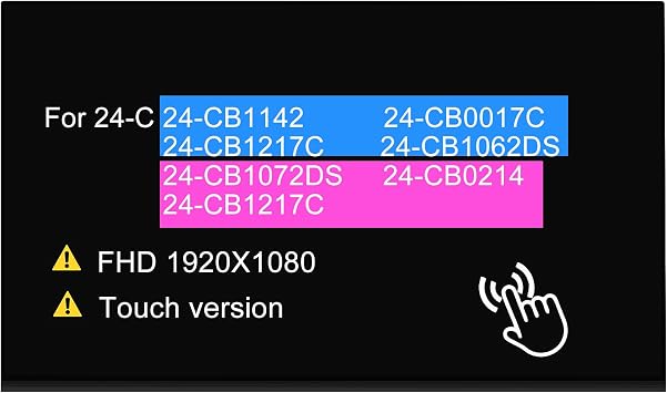 23.8" Touch Screen Replacement Compatible with HP All in One 24-C 24-CB1142 24-CB0017C 24-CB1217C 24-CB1062DS 24-CB1072DS 24-CB0214 24-CB1217C LCD Display Panel FHD 19201080 Touch