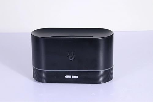Miniatura 4 de Difusor de aceite esencial con efecto de llama, negro, luz LED de estado de ánimo, control de 2 botones