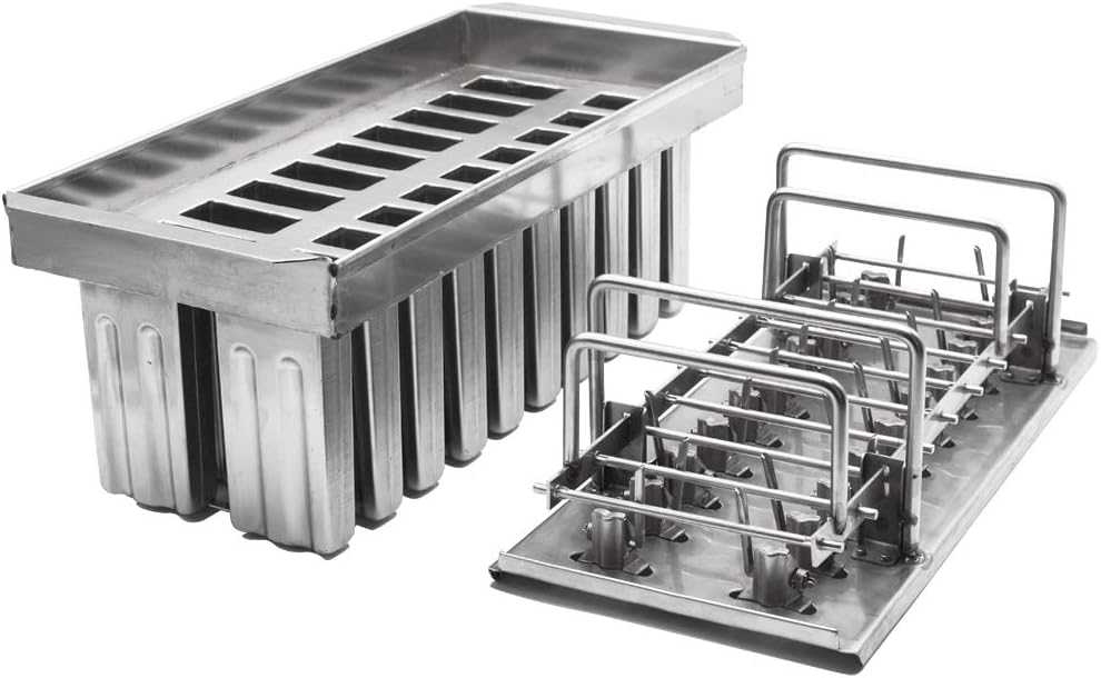 20pcs Stainless Steel Molds for Popsicles Maker Ice Lolly Ice Cream Pops Bars Stick Holder