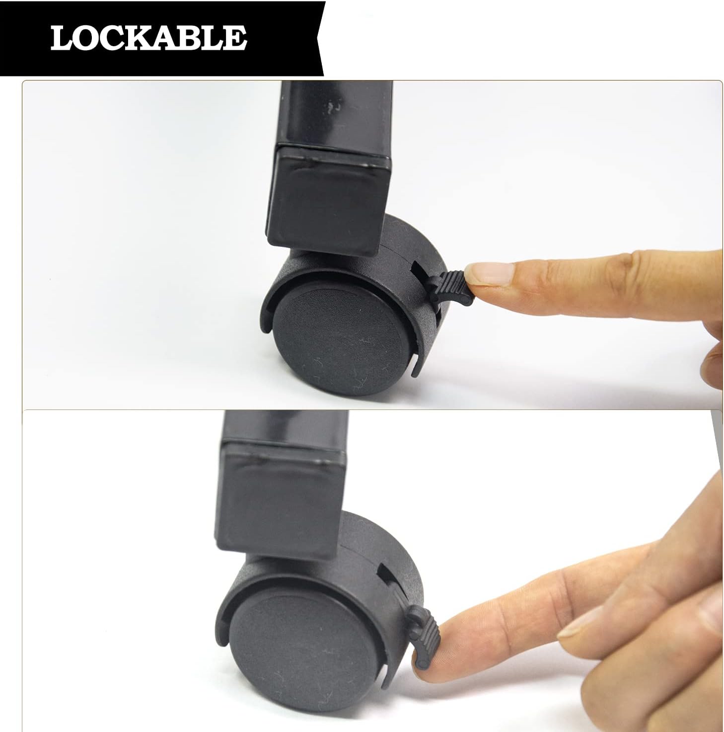 uyoyous 6-Tier Hats Display, 30 Hooks Rotating Hat Rack Stand with Lockable Wheels, Adjustable Commercial Retail Hats Organizer for Ball Cap, Straw Hat, Beret, Wig, Black