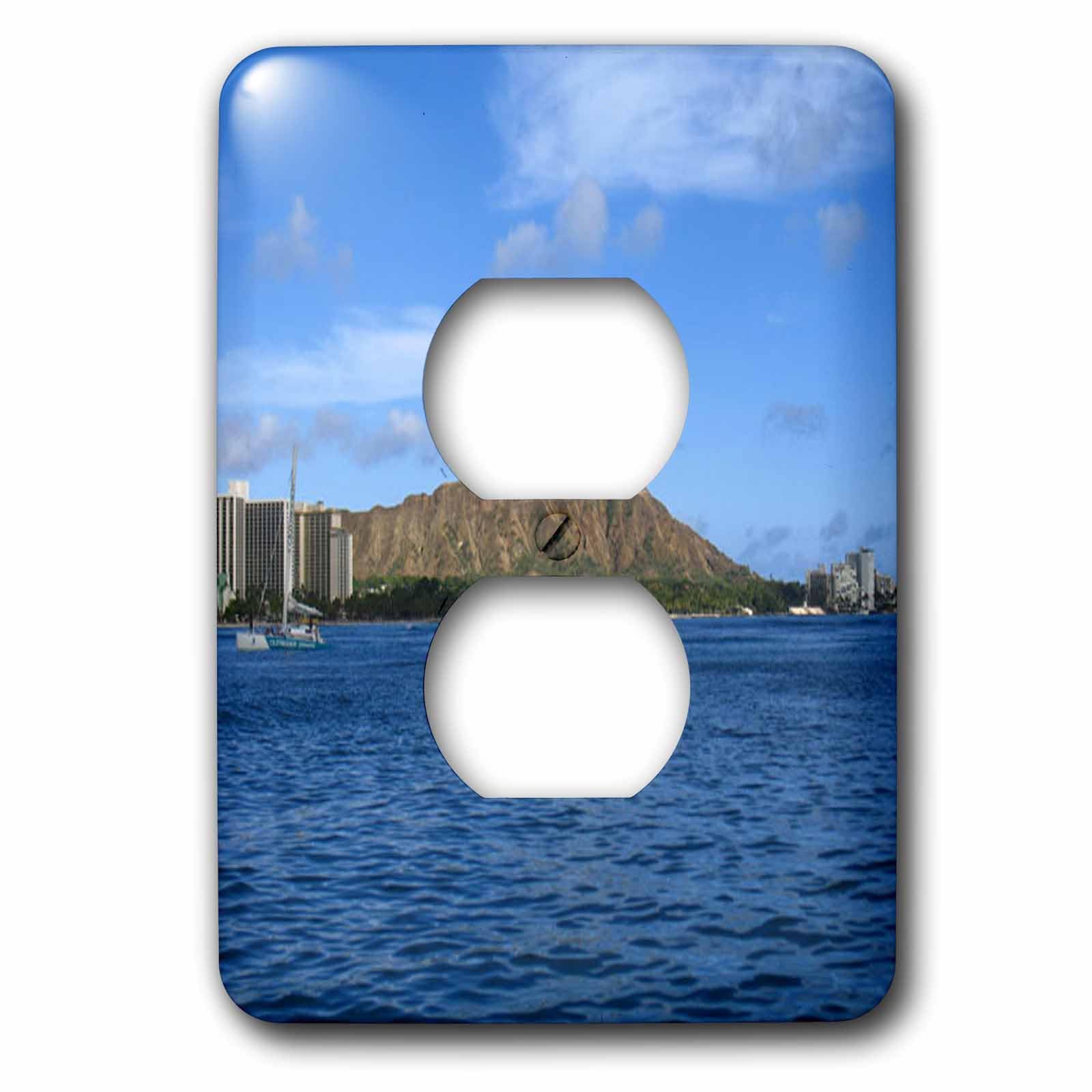 3dRose lsp_8118_6 Diamondhead Oahu double interrupteur décoratif pour prise de courant