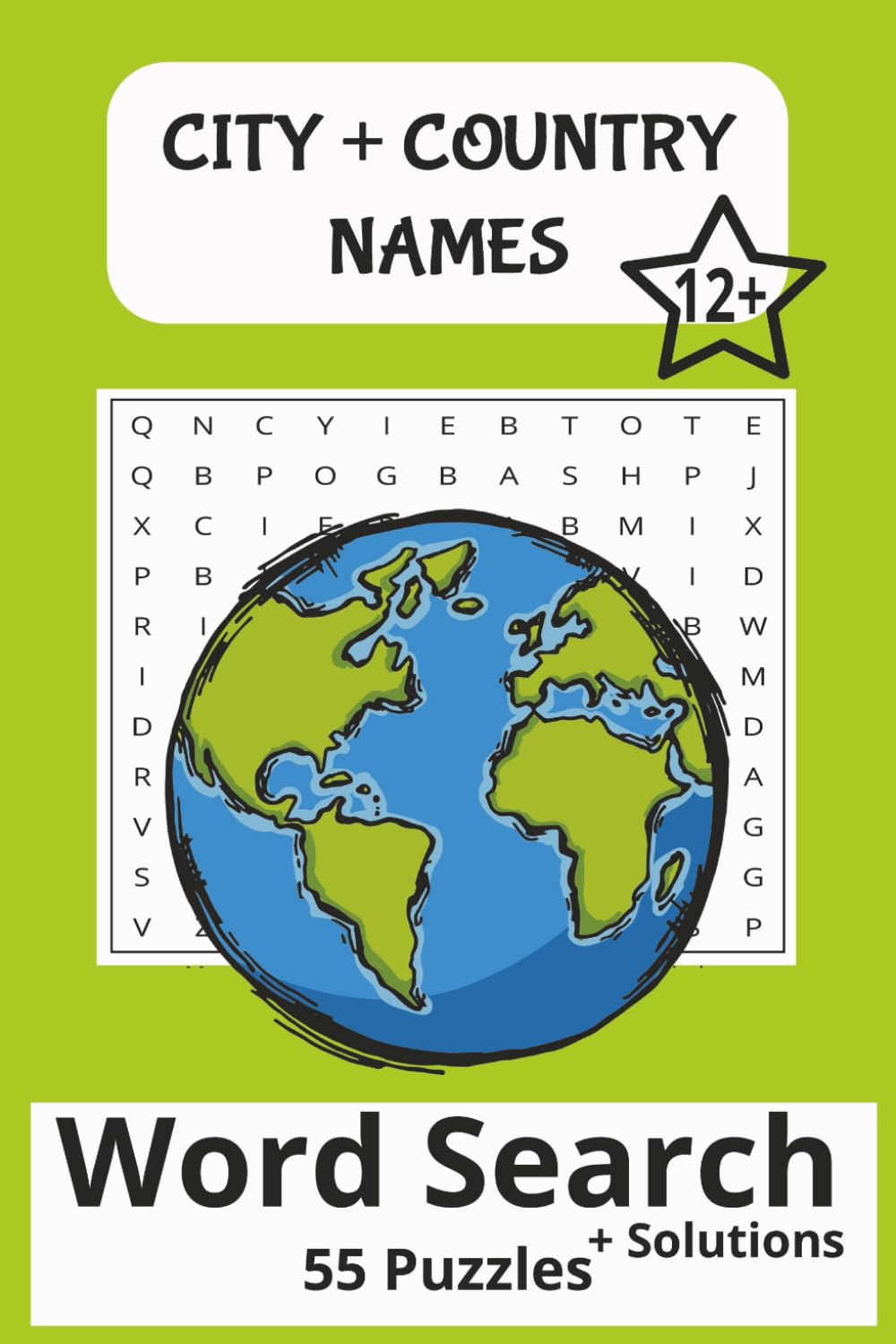 City + Country Names Word Search Puzzle Book: Geography Puzzle, Word Finder, Educational