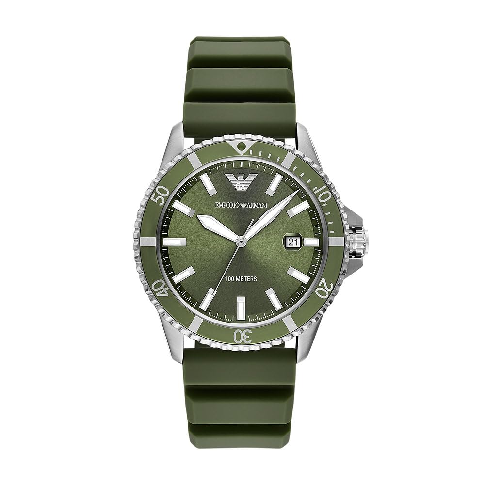 EMPORIO ARMANI Men's Analog Quartz Watch with Silicone Strap AR11638