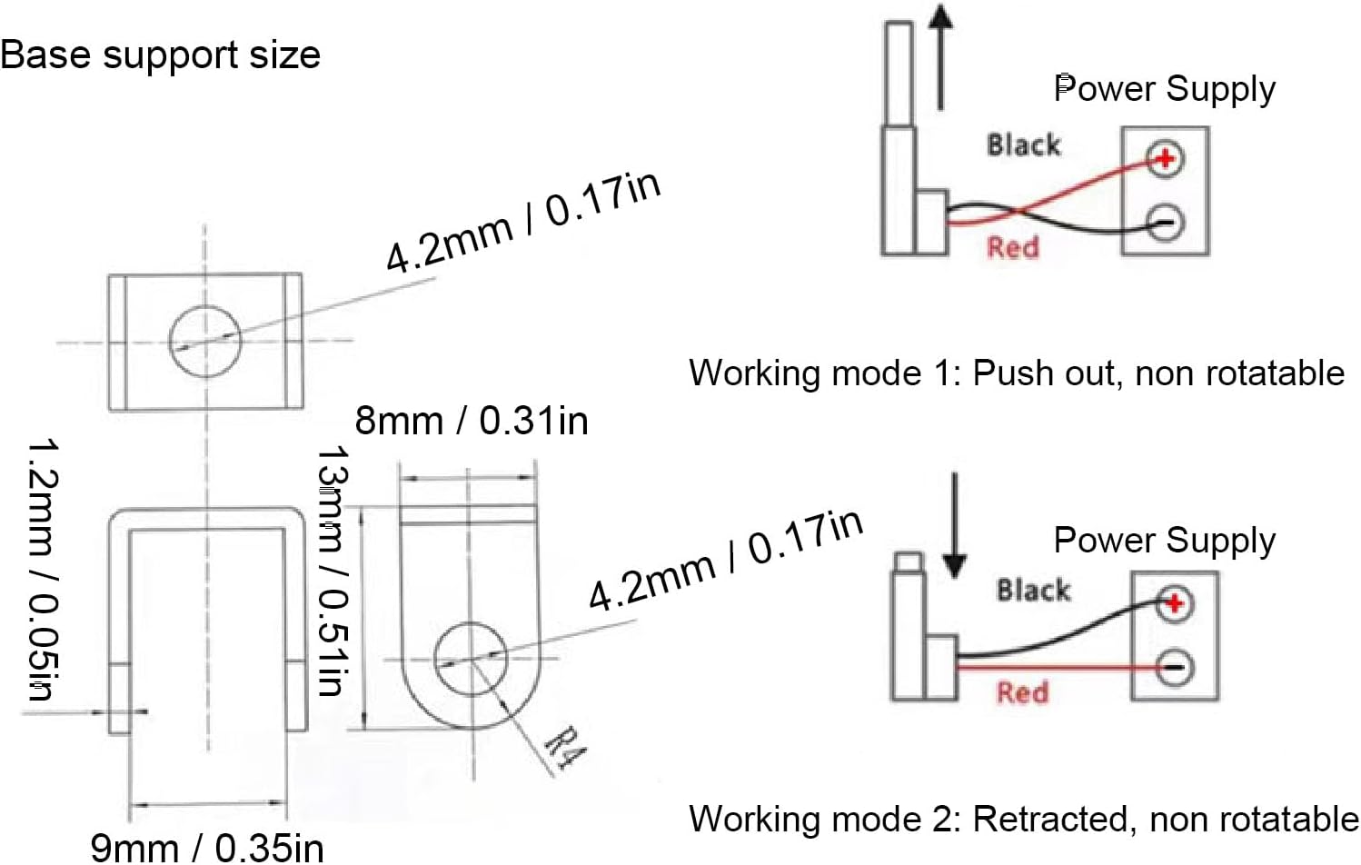 Mini Electric Linear Actuator 24V, Linear Actuator Motor Speed 150N IPX4 30mm Stroke for Electric Door Industrial Machinery