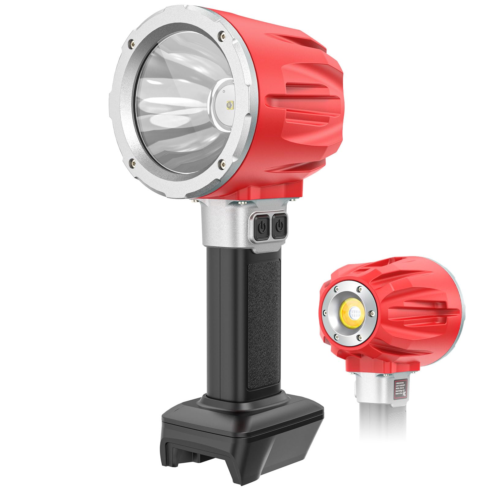 LED Work Light Compatible with Milwaukee 18V Battery, Flashlight & COB Flood Light, 1500L…