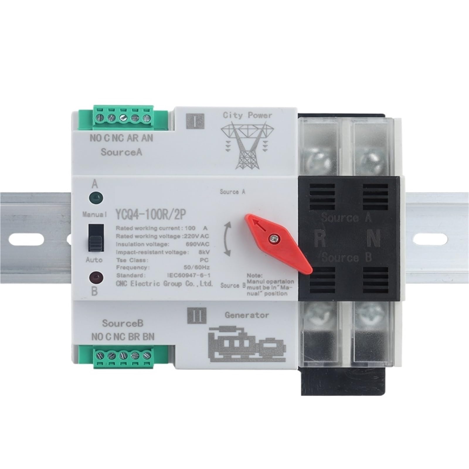 Inverseur automatique ATS mini dual power inverseur source 63A 2P