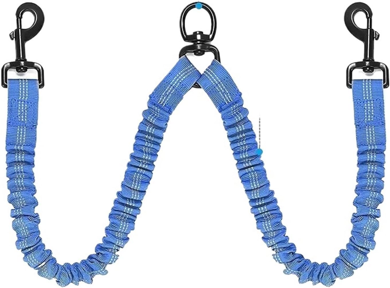 Dog Double Leash No Coupler for Walking Two Dogs, Resilient Shock Absorbing Reflective Leash for Comfortable Control(1)