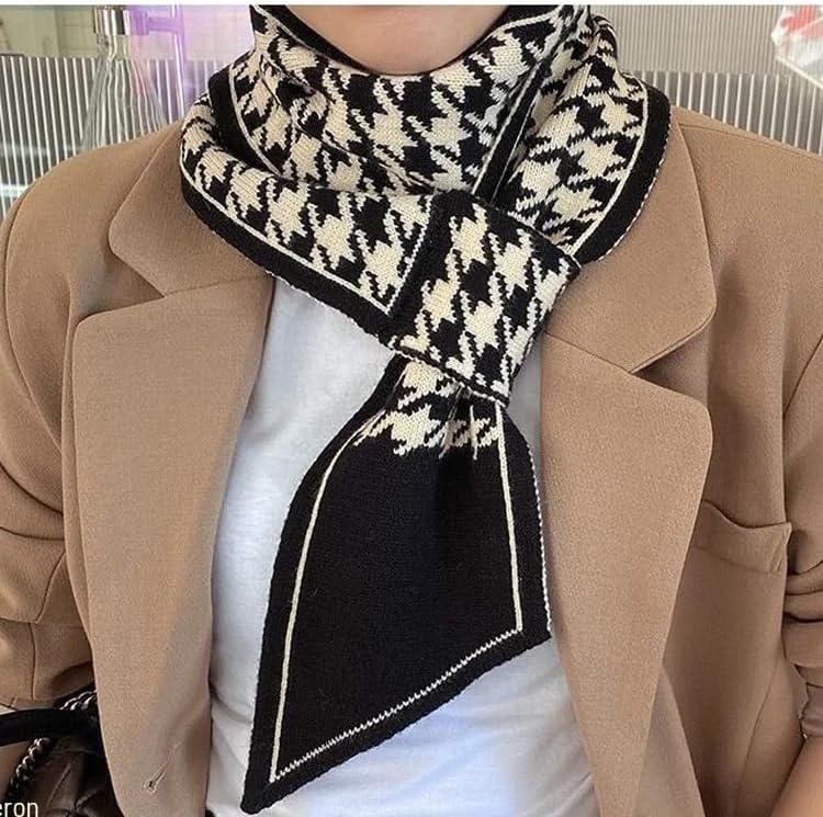 ahomeone] ニットスカーフ 冬用 レディース 通勤トオフィススカーフ  