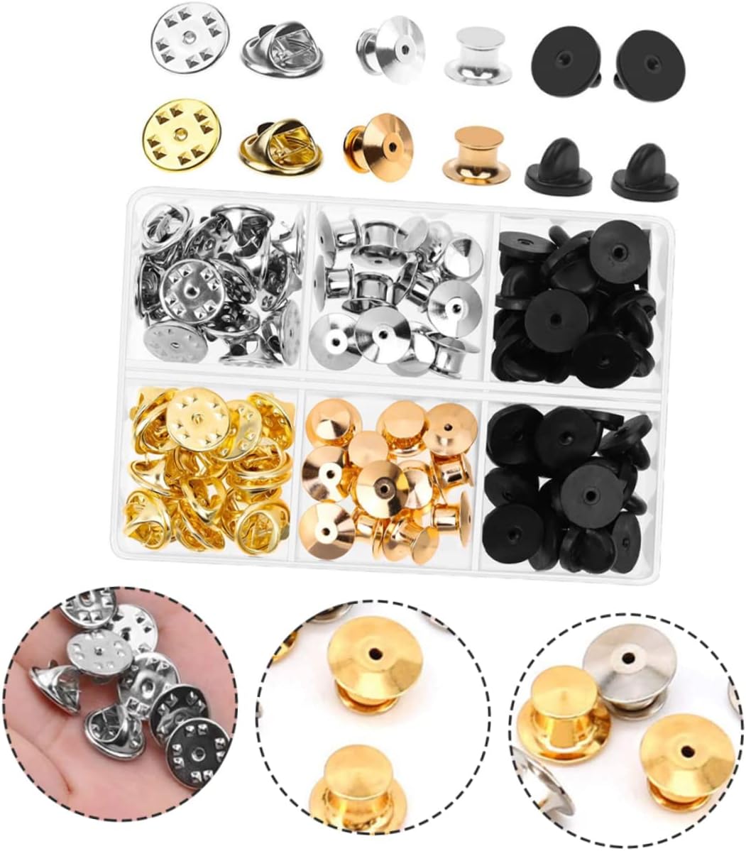 LIFKOME 84pcs Rubber Pin Backs for Brooches and Lapel Pins Secure Clasp Backing for Jewelry Making and DIY Crafts Safe Stable Grip for Tie Tacks and Badges