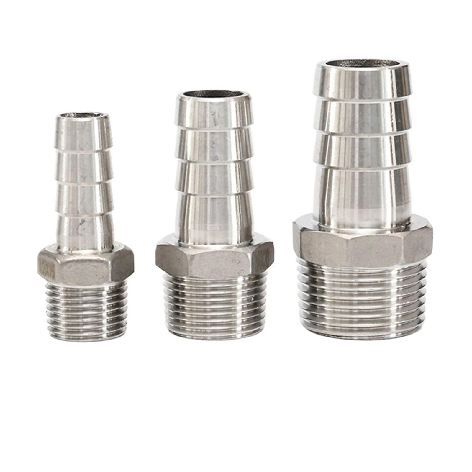 Adaptateur fileté inox 304 haute durabilité mâle 1/8 vers cannelé 15mm