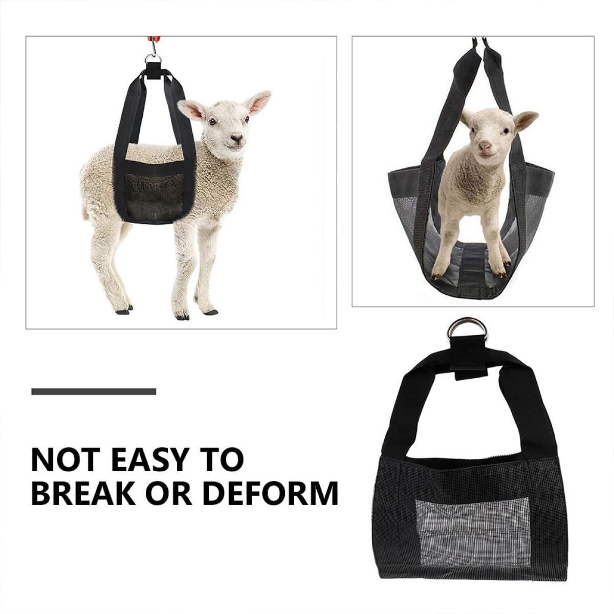 Imbracatura Facile da Usare 2 Pezzi per Pesatura in Nylon Bestiame e Design a Rete Traspirante Piccoli Animali e Vitelli