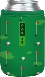 Sok It CanSok Sleeve for Beer & Soda Insulated Neoprene Cover (Golf, 12oz Can Sleeve)
