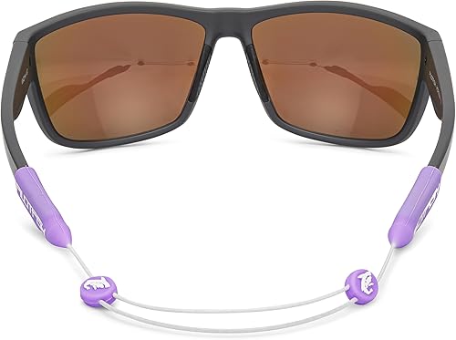 Miniatura 2 de Pilotfish Correa de cable de retención ajustable sin cola lentes de sol, gafas, lentes (16 pulgadas, coral morado)