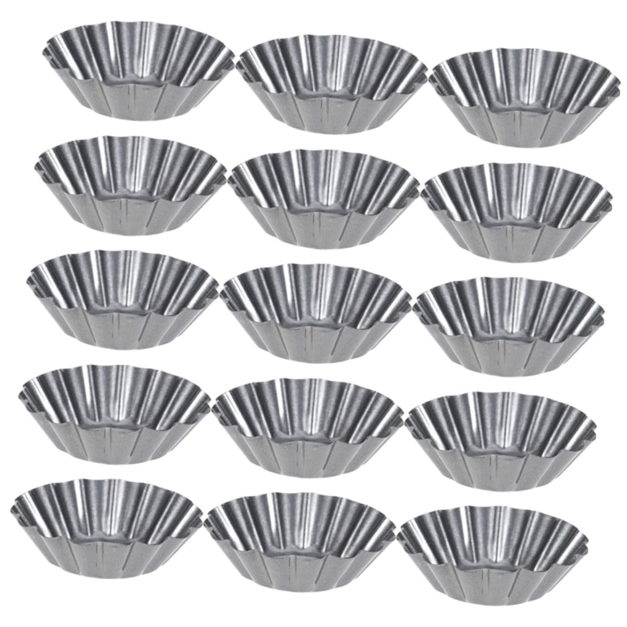 Cabilock Baking Tart Molds Egg Tart Molds Carbon Steel Steamed Pudding Baking Pan Dividers